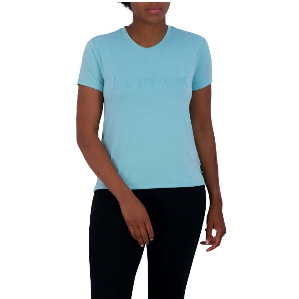 Reebok Women's Renew Short Sleeve Slinky High Low Jersey T-Shirt Top L, S, XS